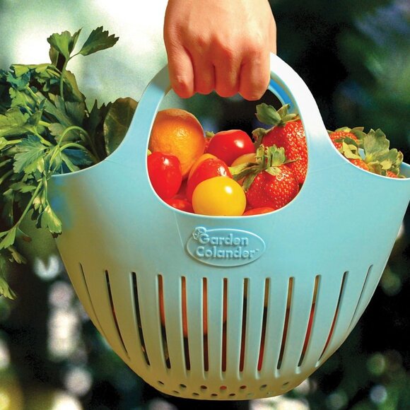 NEW Hutzler Mini Colander Garden Basket Vegetable Produce Collection w/ Handles - Picture 2 of 8